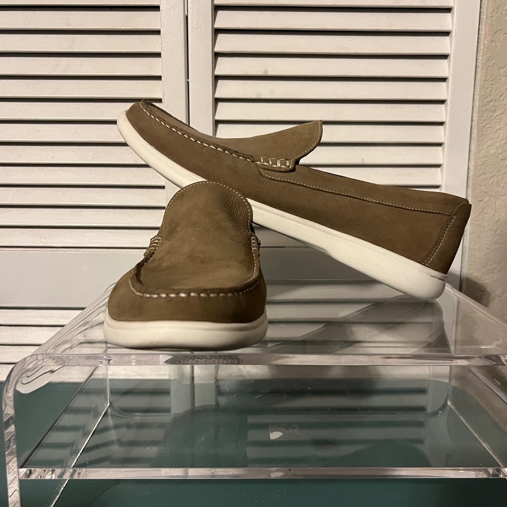 Johnston & Murphy Brannon Venetian Loafers 25-9252 Taupe Nubuck Men's Size 13 M